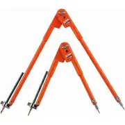 Lertenys 2 Compasses/Set of Precision Pencil Compasses, Large Diameter - Orange L+S