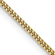 14K Yellow Gold 24 Inch 1.4mm Curb With Spring Ring Clasp Pendant Chain