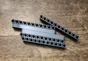 Lego Dark Bluish Gray Technic, Liftarm, Thick 1 X 11 QTY 6. Part No. 32525