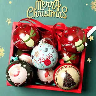 聖誕節 禮物球 鐵盒 聖誕球馬口鐵圓型鐵盒 裝飾 掛飾 耶誕節 糖果盒 禮物盒 耶誕 聖誕 【XM0028】《Jami》