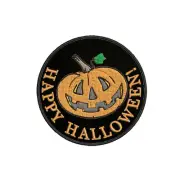 Pumpkin Embroidered Applique Iron-On DIY Patch Classic Halloween Friday The 13th