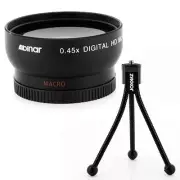 Wide Angle Lens + Mini Tripod for Panasonic Lumix DMC-G7 DMC-G7K FZ100 FZ40 FZ45