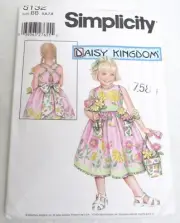 Simplicity 5132 Sewing Pattern Daisy Kingdom Girl's Dress & Purse Vintage Uncut