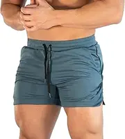 [Aosufei] Men's Stretchy Square Leg Beach Shorts Adjustable Elastic Waist Comfort Shorts Square Leg Trunks with Pockets