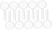 CLISPEED 10pcs Handheld Magnifier Reading Magnifier for Nature Exploration Transparent Design for Outdoor Activities School Projects and
