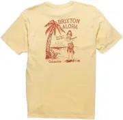 NWT Brixton Good Time Aloha Straw Short Sleeve Tee Men's Tee T-Shirt Small S SM