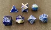 7 Pieces Sodalite Sacred Geometry Set Crystal Healing Spiritual Meditation