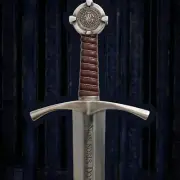 handmad Accolade Sword with Cross – Viking & Knight Templar Style with scabbard