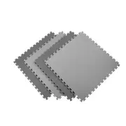 Norsk Gym Floor Tiles 24"x24" Interlocking Foam Multi-Purpose(48-Sq-Ft-12 Tiles)