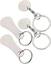 Veemoon 4pcs Shopping Trolley Token Keychain Removable Lightweight Trolley Opener for Convenient Shopping Practical Key Ring Accessories