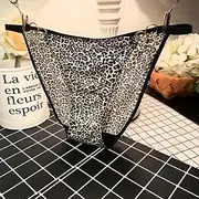 [VSERETLOON] 2 Leopard Girl Panties Female Sense of Low Waist Triangle Pants