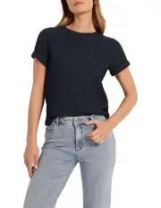 [Marcs] Mandy Textured Tee in Navy