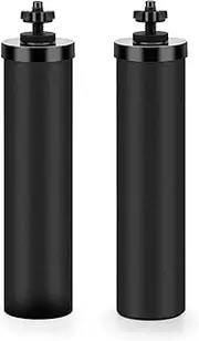 Kainasch Water Filter Replacement for Berkey, Black Activated Carbon Filters Compatible with Berkey Big, Light, Imperial, Travel, Crown, Royal Series Gravity-Fed Water Filter System(Pack of 2)