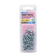 Zenith 6G x 18mm Zinc Plated Self Tapper Pan Head Sheet Metal Screws - 35 Pack