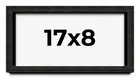 17x8 Shadow Box Black Rustic Barnwood Display Frame | 1.125 Inch Deep | 0.875 I