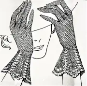 5191 Vintage Alice Brooks GLOVES Pattern to Crochet (Reproduction) SML