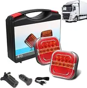 ﻿Wireless Trailer Lights Kit, Portable Wireless Trailer Lights Magnetic, Led Trailers Light Kit Waterproof for Boat Utility Rv Camper Jet Ski Caravan