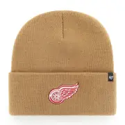 NHL Detroit Red Wings Woolly Hat Haymaker Camel Knit Beanie 196505462549