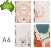 1x A4 Ruled Notebook Note Book Hard Cover Stationery Dairy Journal Office School