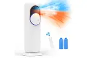 YOPOWER Evaporative Air Cooling Fan, 2 in 1 Portable Heater & Cooler Fan 4L, White