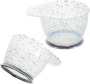HONITANO 2pcs Hair Dye Mixing Bowls Lightweight Plastic Color Mixing Bowls for Hair Coloring Durable Salon Supplies for Easy Cleaning and Convenient Portability for Home and Professional