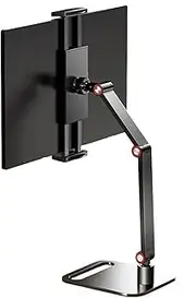 Monitor Arm Portable Monitor Holder for Phones/Tablets/Screens up to 17.3 inches, Foldable Carbon Steel Tablet Desk Stand, Holds up to 11.0 lbs Monitor Mount