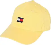 [Tommy Hilfiger] Men's Ardin Dad Baseball Cap, Buttercup, One Size