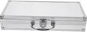 [QUMIIRITY] Box Suitcase Airplanes Hard Briefcases for Men Portable Toolbox Air Case Tool Hard Case Lock Boxes for Personal Items Small Toolbox Aluminum Suitcase Carrying Silver Aluminum Alloy