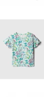 ❤️NEW❤️Baby GapFloral T-Shirt100% CottonFlutter sleeves6-12MO