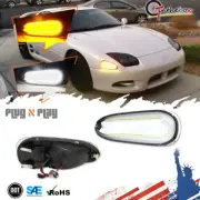 2X White/Amber Switchback LED DRL Turn Signal Lights For 94-98 Mitsubishi 3000GT (for: Mitsubishi)
