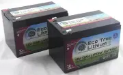 1 Pair of Eco Tree Lithium 12v 12AH LIFEPO4 Mobility Scooter Batteries