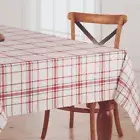 Holiday Fabric Tablecloth 60x84 Christmas Plaid Red Green