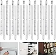OTTYMO 10 Pair Draw Runners 290mm White Plastic Drawer Runners Cabinet Drawer Rails Keyboard Tray Runners Draw Rail Set For Furniture, Draw Runners Replacement Fix Kitchen Bedroom Cupboard Rails