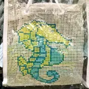 The Collection Hand painted Needlepoint Canvas Easy to see 7 count Seahorse fun
