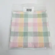 Longaberger Fabric Pastel Plaid 36" Square Table Cloth NOS Spring/Easter 8539148