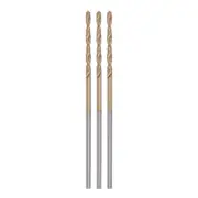 3pcs 1mm Titanium Coated M42 High Speed Steel 8% Cobalt (HSS) Twist Drill Bits