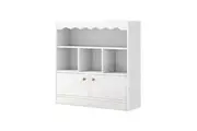 Foret Bookshelf Bookcase For Kids Display Rack Organiser Cabinet Shelves 2-Tier White
