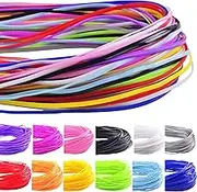 Multicolor Lanyard 100pcs 1m Gimp String Boondoggle String Plastic Lanyard for Bracelet Making Lacing Cord for Keychain Making Crafts DIY