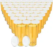 Pill Bottles Empty with Caps(54 Pack), 8 Dram Small Medicine Bottle with Easy Open Snap Cap Plastic Prescription Medication Vial Container Clear Travel Pill Bottle Case