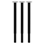 IKEA OLOV Adjustable Table Leg – Black - Flexible Height - Modern Look - 3 Pack