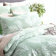 Renee Taylor Native Cotton Jacquard Quilt cover set Euro P/C Juniper