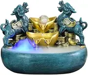 Tabletop Water Fountain PiXiu Flowing Water Fountain Decoration Living Room Office Desktop Decoration Opening Moving Home Gift Home Decoration Desktop Decoration Office Relaxation Meditation Fountain