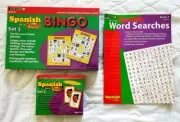 EduPress Spanish Set 2 Bundle Bingo Flash Cards Word Search NEW SEALED