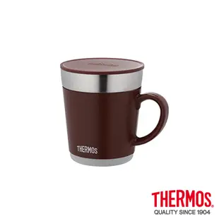 【THERMOS 膳魔師】不銹鋼真空保溫杯0.35L (JDC-350-BW)BW(咖啡色)