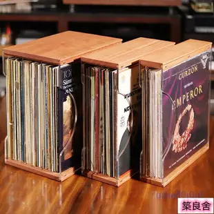 桌面CD架 黑膠唱片架 LP存放收納盒 唱片盒 LP黑膠櫃 實木亞克力系列收納架