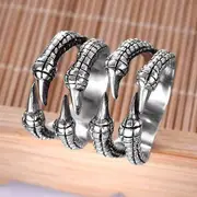 Stainless Steel Craw Open Ring Caw - Silver - 11