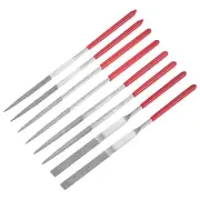 8pcs Mini Diamond Needle File Set 120 Grits Small Metal Files Round Flat