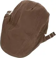 [Yardenfun] Mens Newsboy Hats and Caps Beret Cap Uniform Hat Breathable Newsboy Hat for Men Khaki