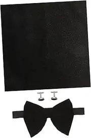 [WOFASHPURET] 2 Sets Bow Tie Cufflink Set Men Handkerchief for Suits Handkerchief and Bowtie for Men Bow Tie for Men Groom Bow Tie Elegant Bow Ties for Men Groom Bowtie Men Cufflinks Bowties Men