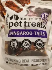 Pet Treats Kangaroo Tails Air Dried 100% Australian Kangaroo 16 pieces 1.1kg